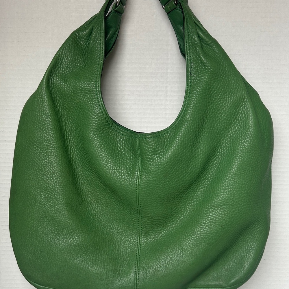Coach Julia Green Pebbles Leather Tote Bag - Picture 3 of 6